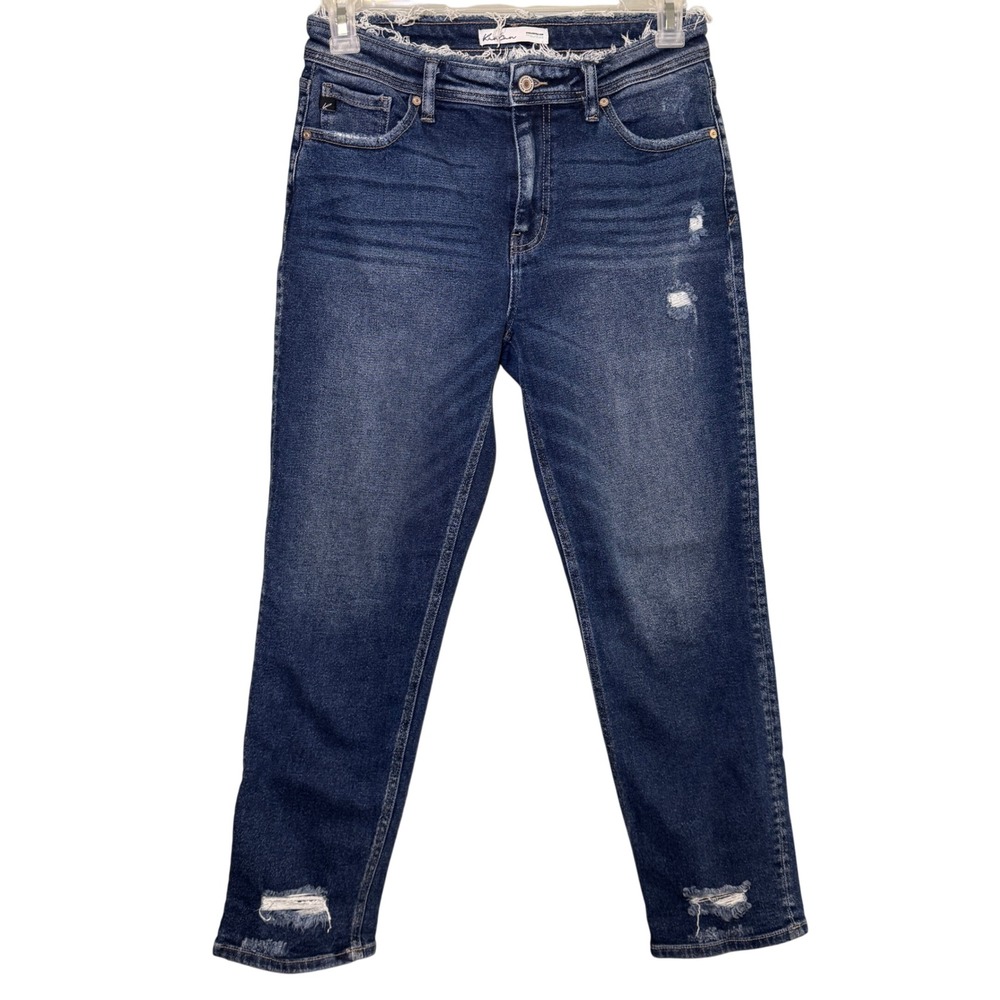 KanCan Maurice's Women's Distressed‎ Skinny Jeans Medium Wash Raw Hem Size 27